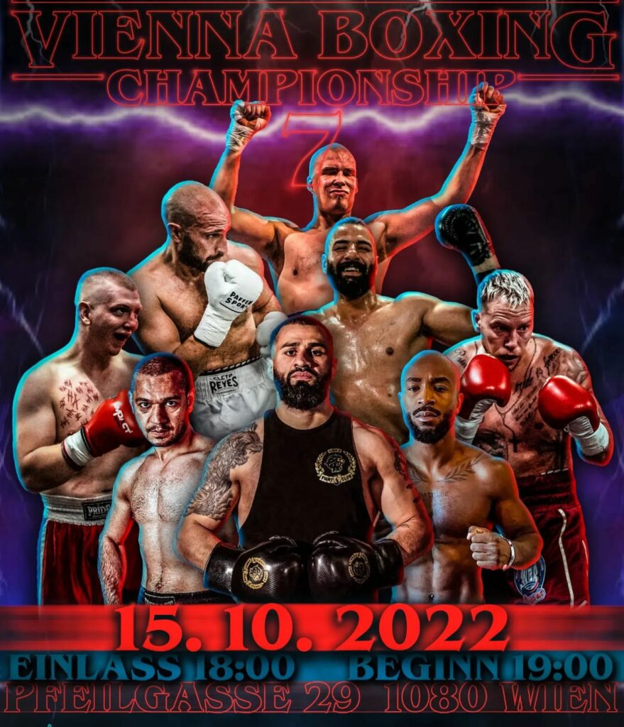 Poster mit Boxkämpfern von der VBC 7 in Wien